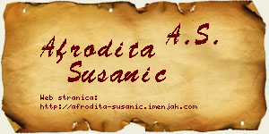 Afrodita Susanić vizit kartica